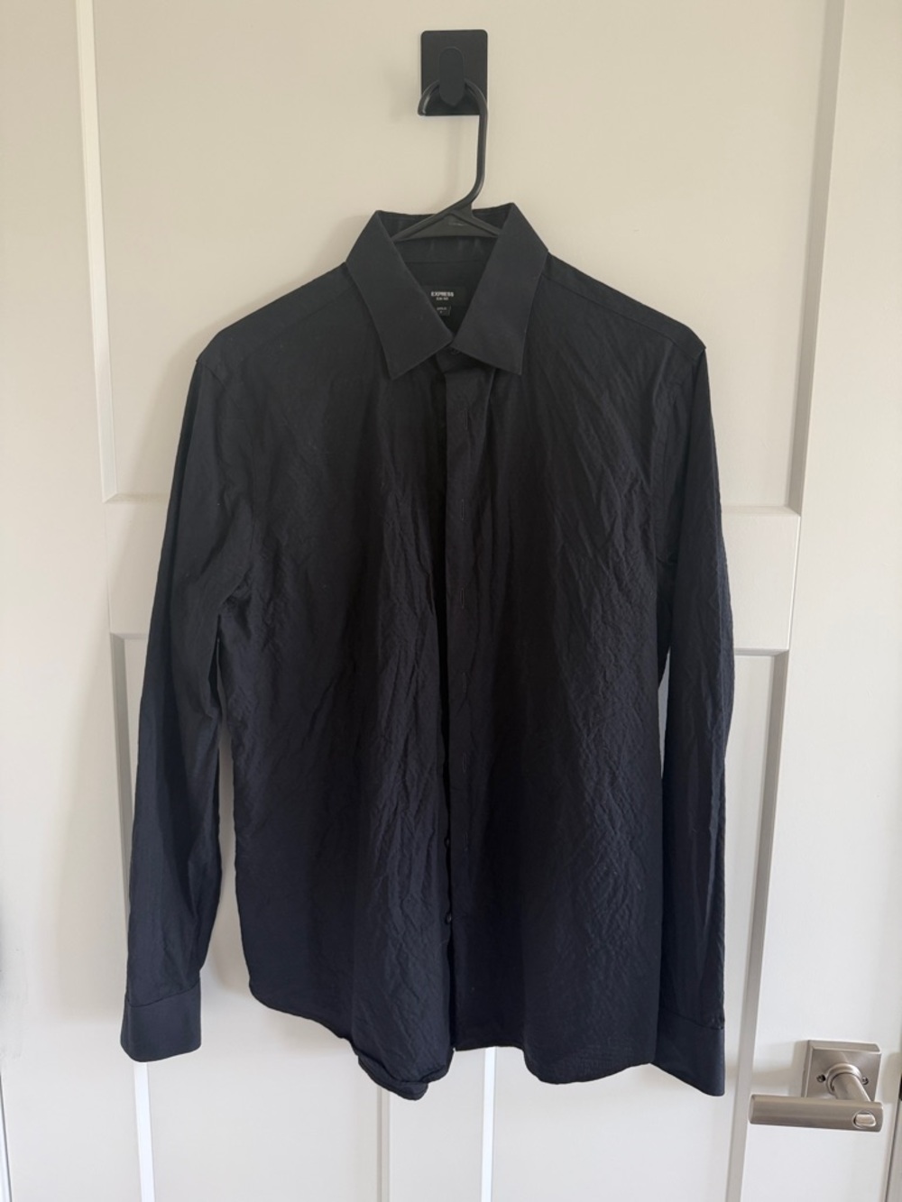 Express Men’s Long-Sleeve Black Dress Shirt